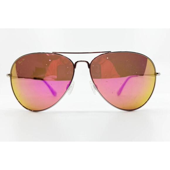 Maui Jim Mavericks Sunglasses Silver MJ264-16R 61-14-137 Mens Tortoise 7974